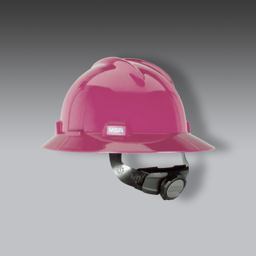 cascos para la seguridad industrial magenta de ala completa v gard modelo v guard marca msa