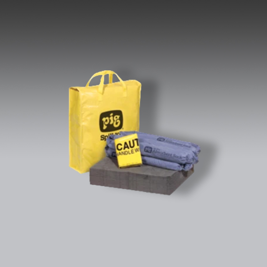 trajes para la seguridad industrial bolsa de respuesta antiderrames modelo kit220 marca pig