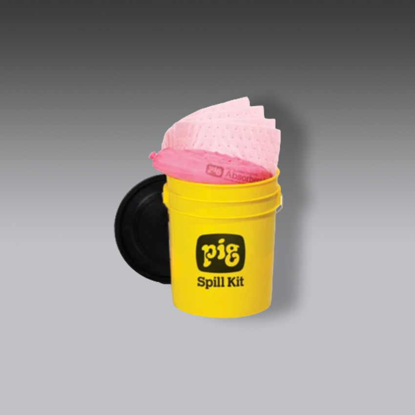 trajes para la seguridad industrial kit antiderrames pig hazmat en contenedor economico de alta visibilidad modelo kit3200 marca pig