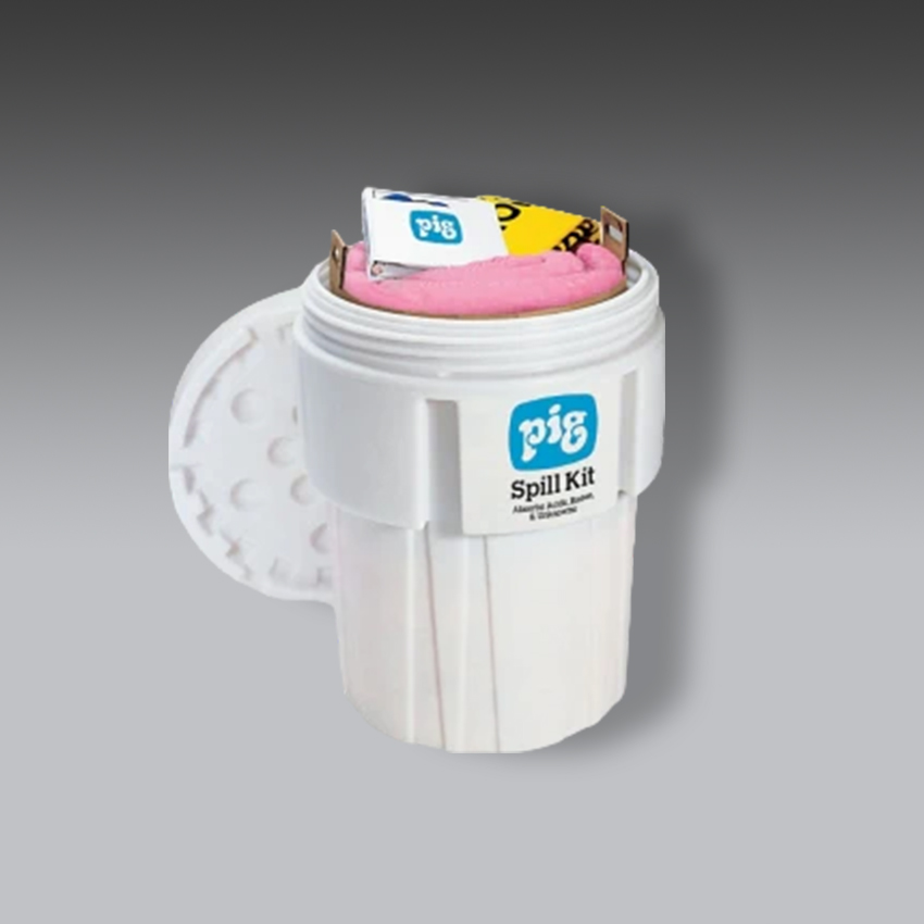 trajes para la seguridad industrial kit antiderrames pig hazmat en tambor de sobreempaque modelo kit343 marca pig