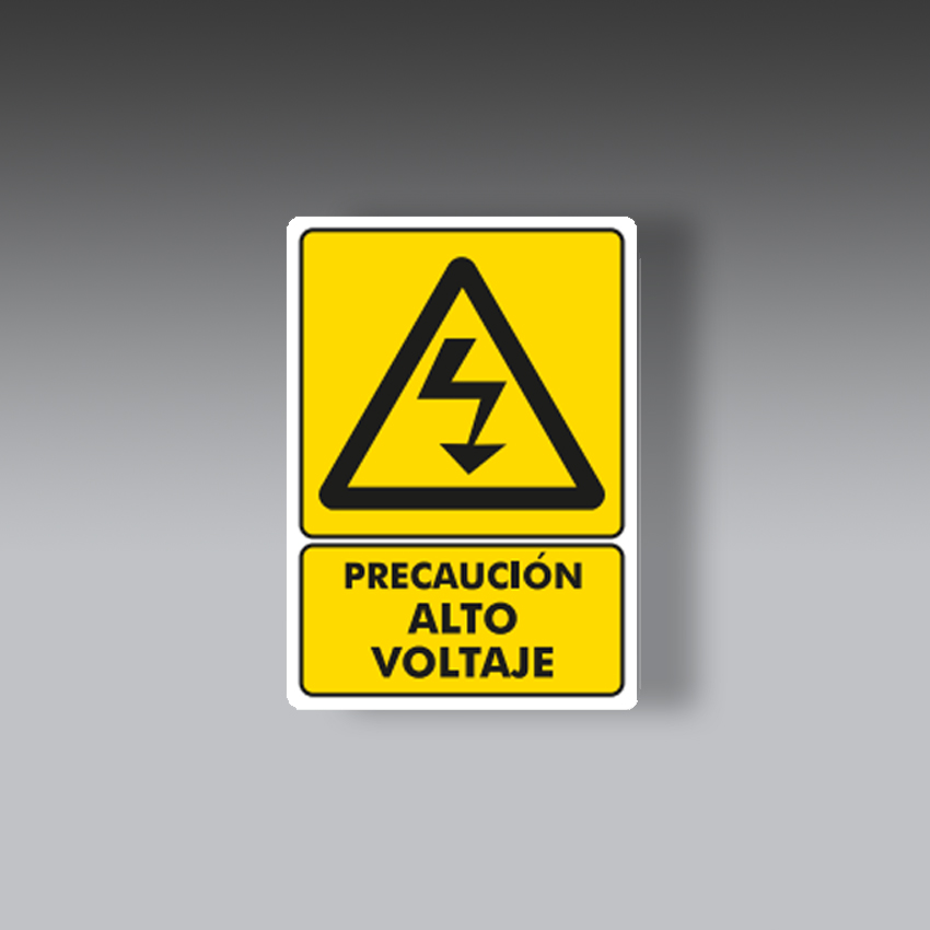 letreros para la seguridad industrial alto voltaje modelo modelo 414 marca extinpar
