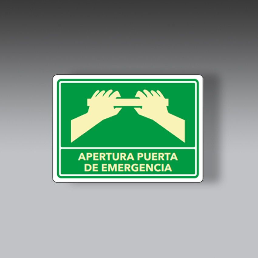 letreros para la seguridad industrial apertura puerta de emergencia modelo modelo a108 marca extinpar
