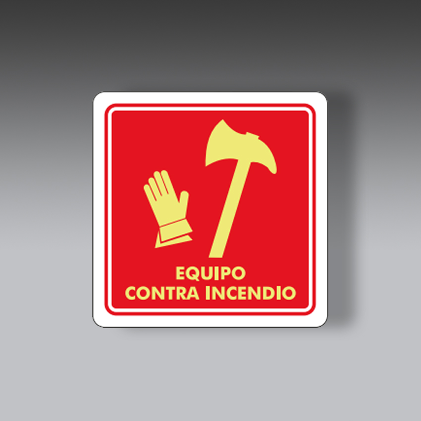 letreros para la seguridad industrial equipo contra incendio con texto 15x15cm modelo modelo 27 marca extinpar