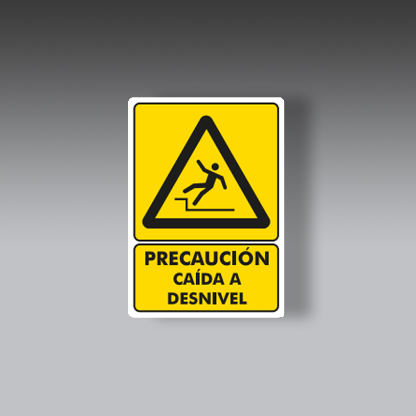 letreros para la seguridad industrial precaucion caida a desnivel modelo modelo 420 marca extinpar