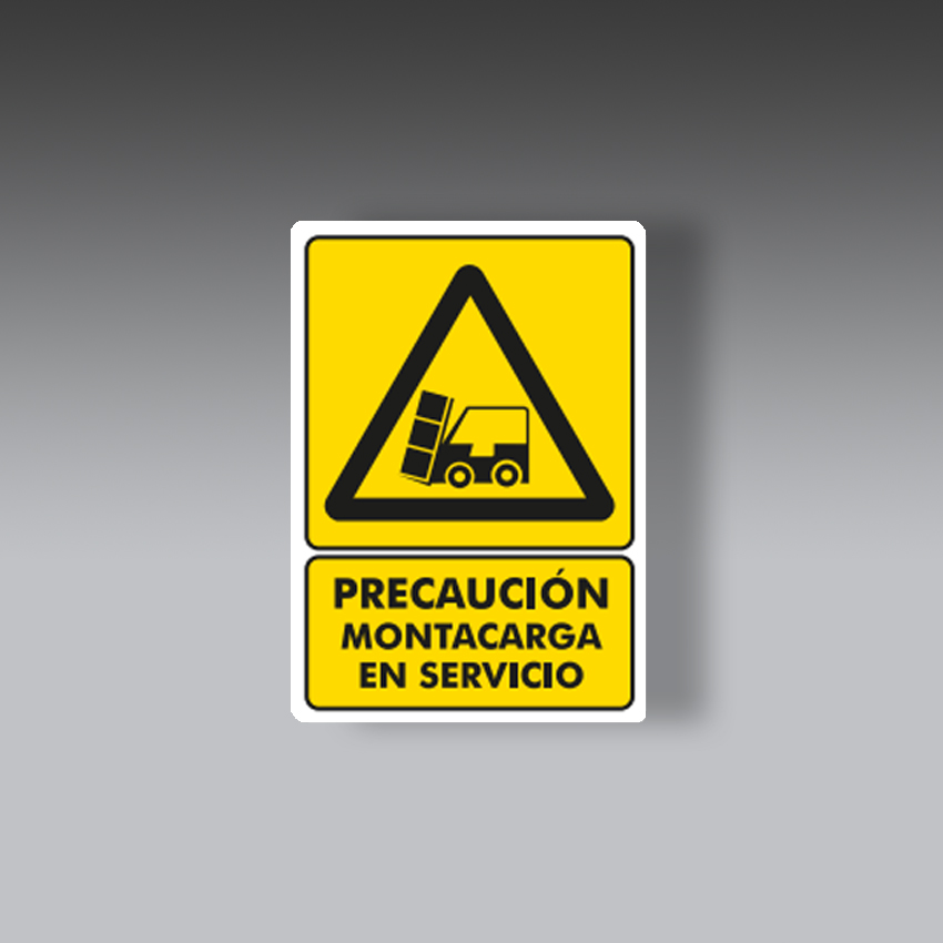 letreros para la seguridad industrial precaucion montacarga en servicio modelo modelo 422 marca extinpar