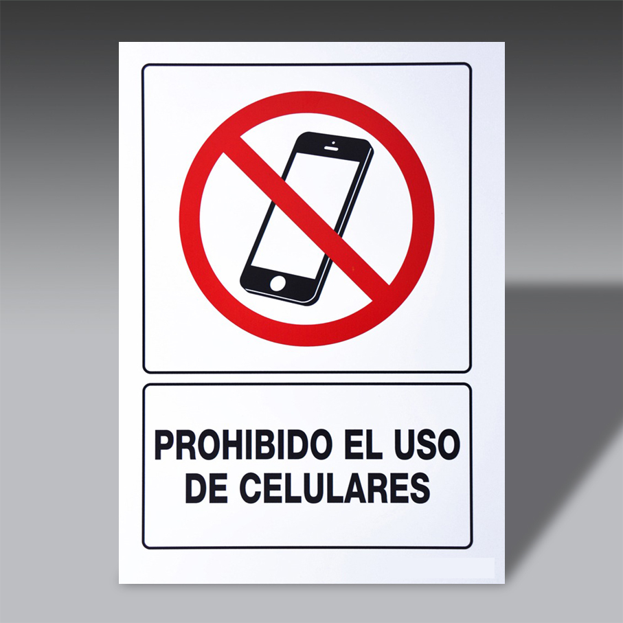 letreros prohibicion para la seguridad industrial LP CEL letreros prohibicion de seguridad industrial modelo LP CEL