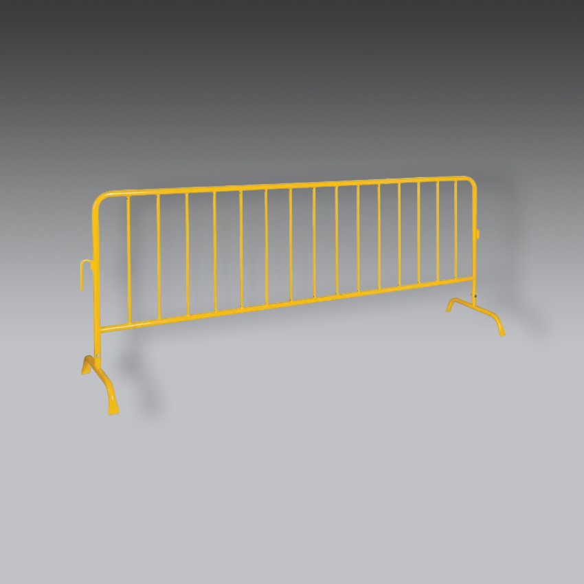 senalamientos viales para la seguridad industrial barrera de seguridad portatil pulvirrevestida patas en puente modelo h 7087 marca uline