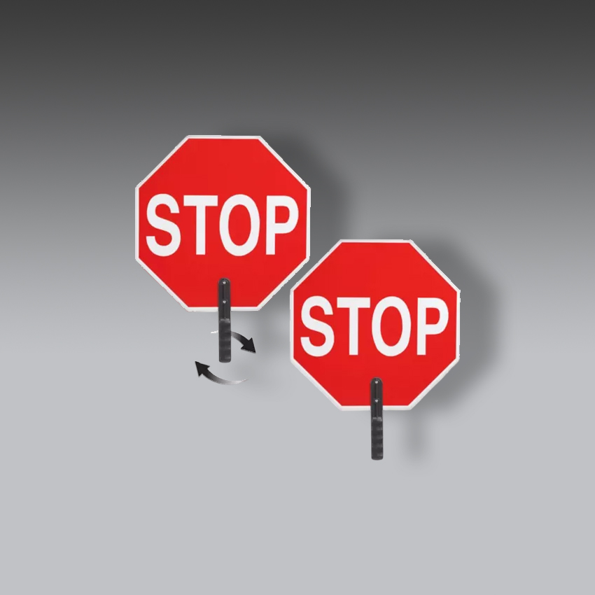 senalamientos viales para la seguridad industrial senalamiento vial de mano stop stop modelo h 7263 marca uline